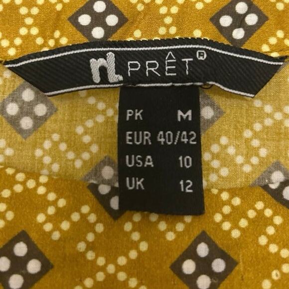 NL Pret Pima CottonYellow Gold  Digital Printed Stitched Lawn Tunic/Dress 10 - Picture 13 of 15